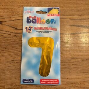 Kaleidoscope Brands 14 Inch Gold Number 7 Foil Balloon Airfilled Self Sealing